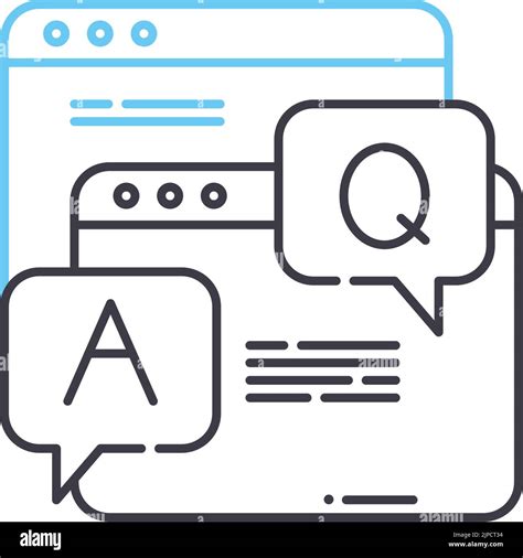 Questions And Answers Line Icon Outline Symbol Vector Illustration