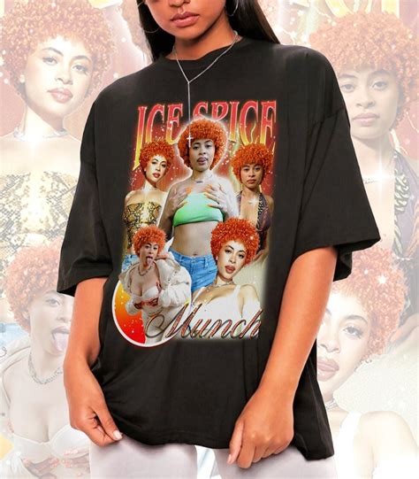 Vintage Album Munch Feelin U Ice Spice 2023 American Rapper T Shirt Sold By Bopage Sku