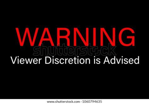 Warning Viewer Discretion Advised Ilustra Es Stock Shutterstock