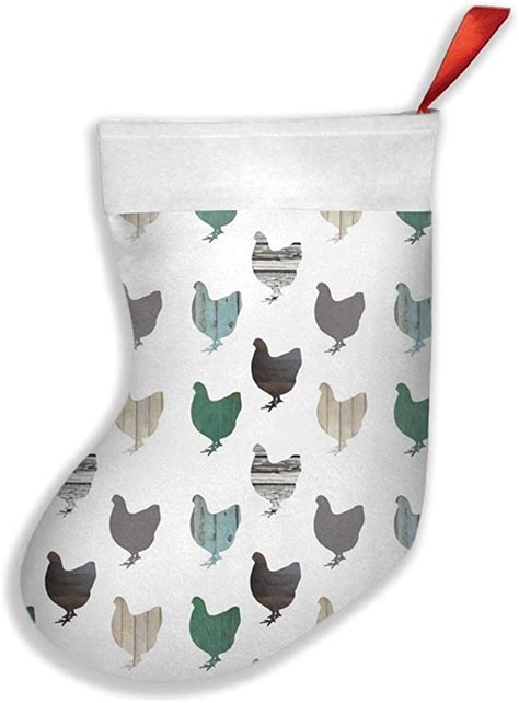 Amazon Wooden Chickens Christmas Stockings Xmas Stockings
