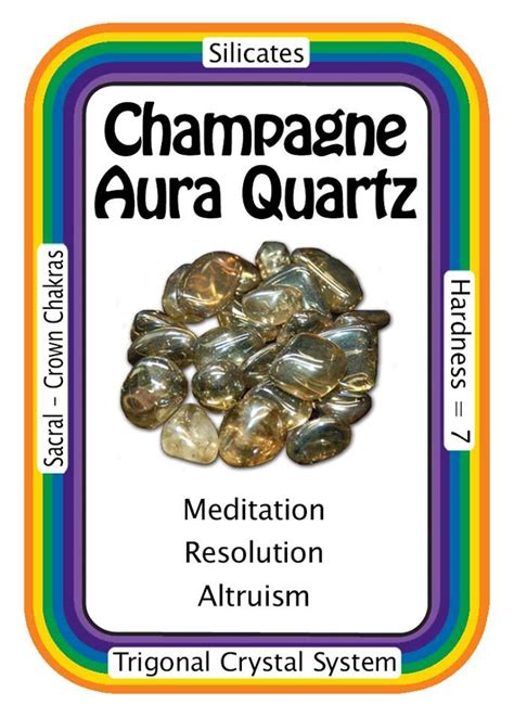 Champagne Aura Quartz My Spirit Mind And Heart Are In Harmony