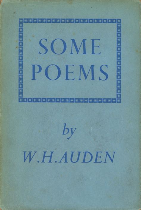 Some Poems W H Auden First Printing