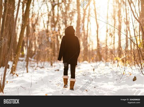 Winter Snow Walk Woman Image And Photo Free Trial Bigstock
