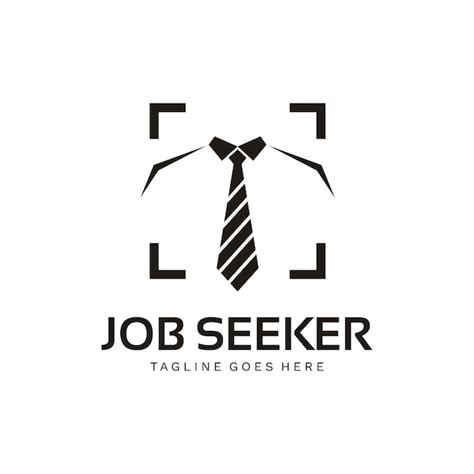 Premium Vector Job Seeker Vacancy Logo Design With A Tie Vector