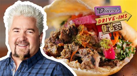 He's a man of the people's food, or he's everything that's wrong with it. Steak Shawarma Pita on #DDD with Guy Fieri | Food Network ...