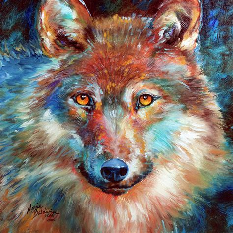 Timber Wolf Abstract Painting By Marcia Baldwin Fine Art America