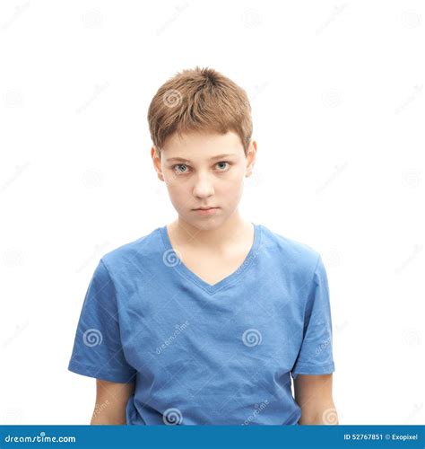 Tired Young Boy S Portrait Stock Image Image Of Little 52767851