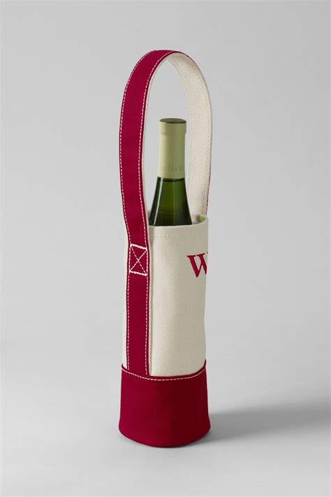 Single Canvas Wine Tote From Lands End 15 Canvas Wine Tote