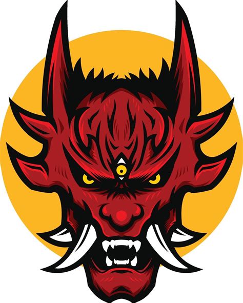 illustration of angry red devil head mascot 2293745 Vector Art at Vecteezy
