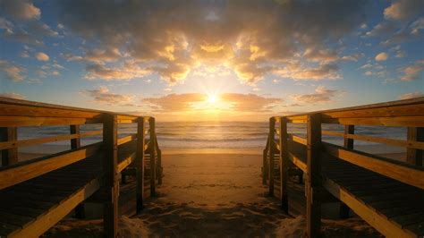 Free Images Sunset Waters Dawn Bridge Pier Reflection Beach