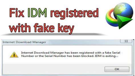 Internet download manager fake serial leftovers remover. How to solve IDM fake serial number problem 2017 - YouTube
