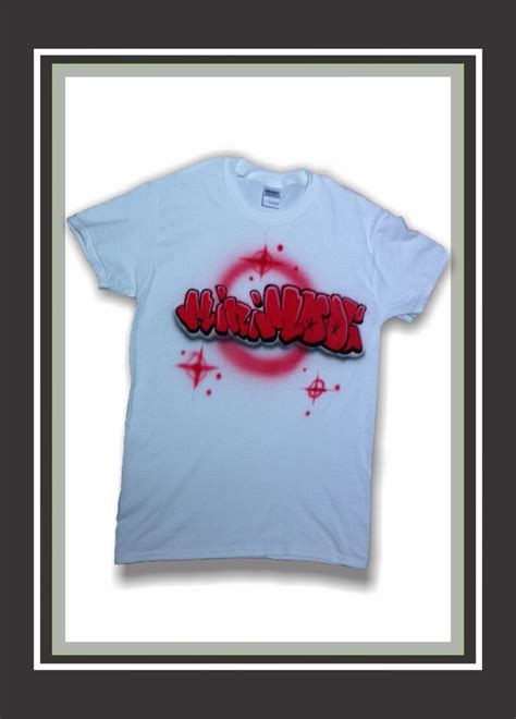 Airbrushed Custom Graffiti Name Hip Hop Style T Shirt Or Etsy