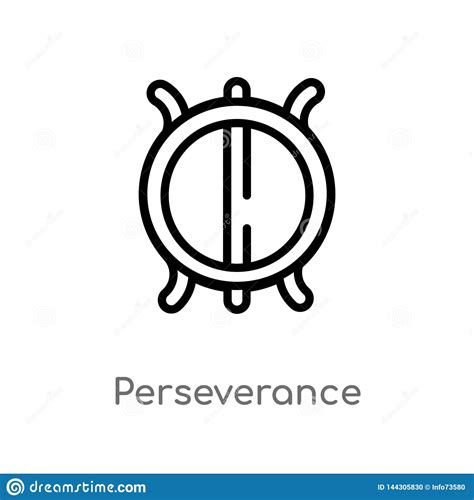 Perseverance icon isolated on white background. Outline Perseverance Vector Icon. Isolated Black Simple ...