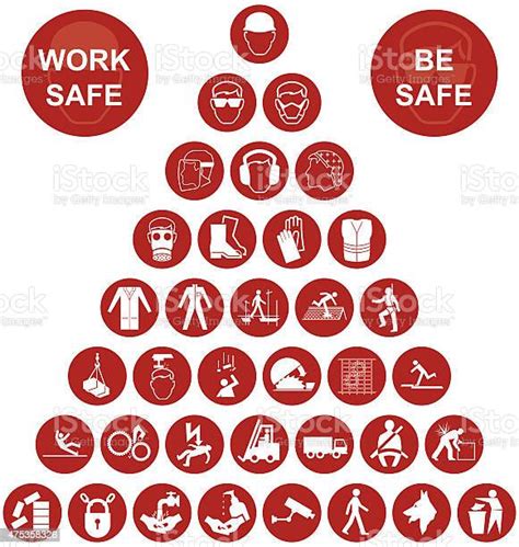 Koleksi Pyramid Health And Safety Icon Ilustrasi Stok Unduh Gambar