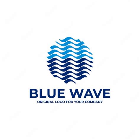 Premium Vector Blue Wave Logo Design Template