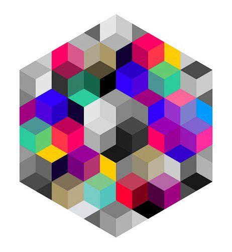 ♥ Cube Geometric Art Optical Illusions Prints