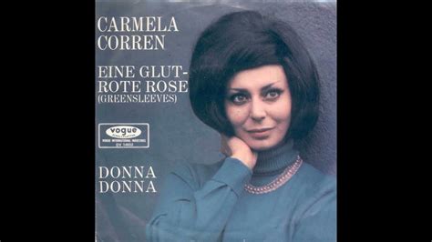 Carmela Corren Eine Glutrote Rose Greensleeves Youtube