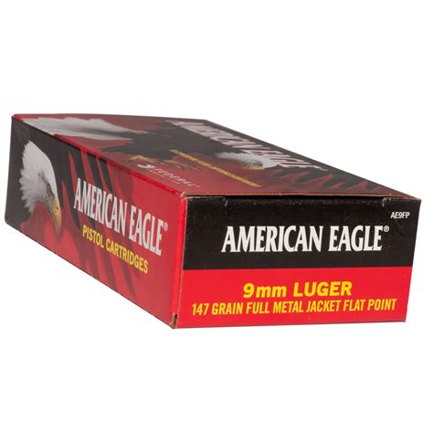 Federal American Eagle 9mm Luger 147gr Fmj Handgun Ammo 50 Rounds