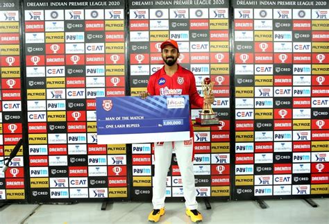 File Photo Kl Rahul Captain Of Kings Xi Punjab Is Man Of The Match And