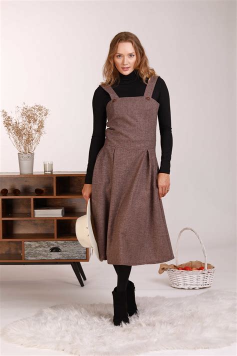Wool Pinafore Dress Allseams