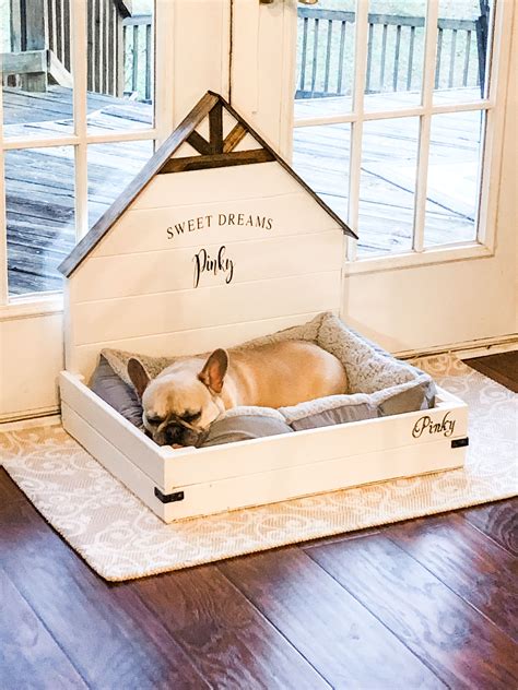 Custom Handmade Dog Bed Solid Wood Personalized Farmhouse Etsy Cute