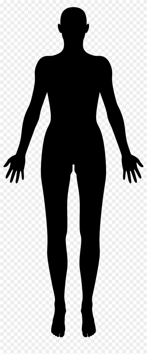 Female Human Body Outline Clipart