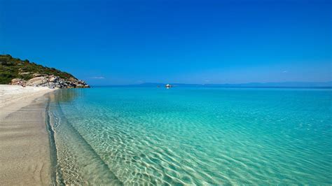 Paradise Lagoon Beach Halkidiki Greece Hd Desktop