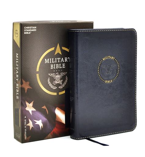 Csb Military Compact Bible Navy Blue Leathertouch For Sailors