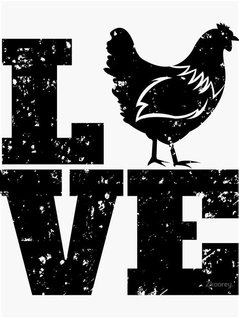 Chicken Love I Love Chickens Hen Mad For Chicken Crazy Chicken Lovers Sticker By Zkoorey