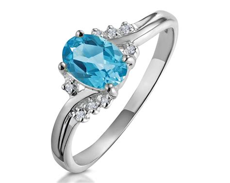 Blue Topaz Engagement Rings The Diamond Store