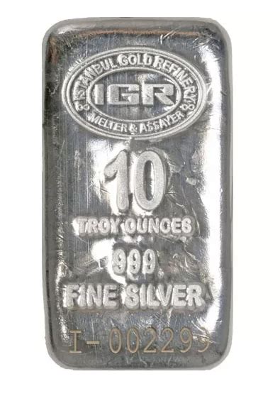 10 Oz Igr Silver Bar Cmi Gold And Silver