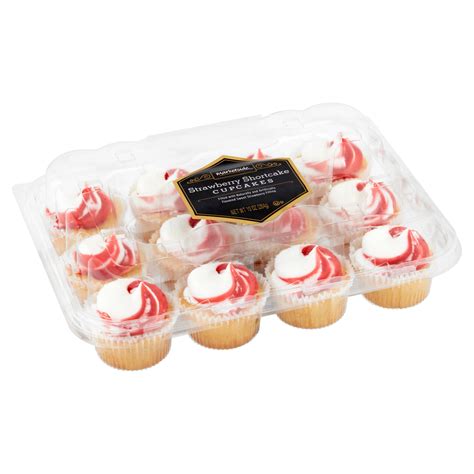 Marketside Mini Strawberry Shortcake Cupcakes 12 Count 10 Oz