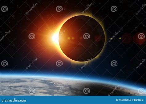 Solar Eclipse And Earth Stock Photo Image Of Earth 159926852
