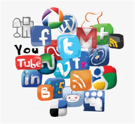 Social Media Icon Set Social Media Clipart Free Transparent Png