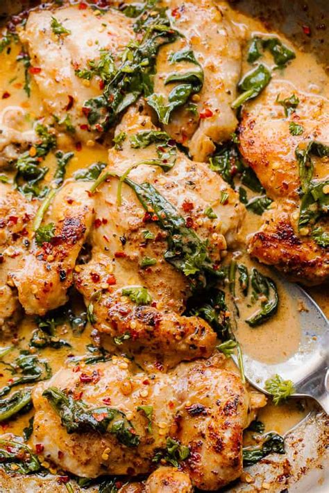 One Pot Creamed Spinach Chicken Easy Weeknight Recipes