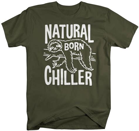 Mens Funny Sloth T Shirt Sloth Shirts Natural Born Etsy Uk