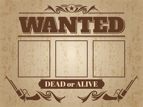 Premium Vector Vintage Wanted Western Poster