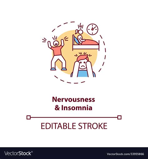 Nervousness And Insomnia Concept Icon Royalty Free Vector