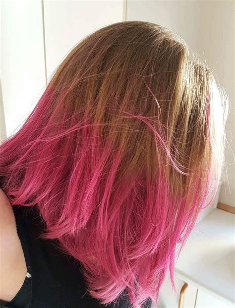 30 dark pink dip dye