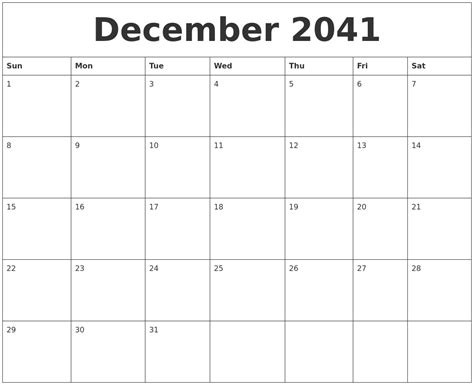 December Editable Calendar Template