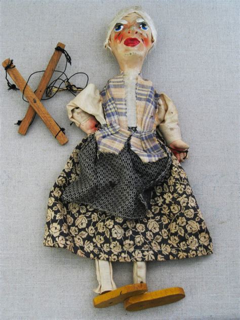 Vintage Female Marionette String Puppet Mexico Souvenir