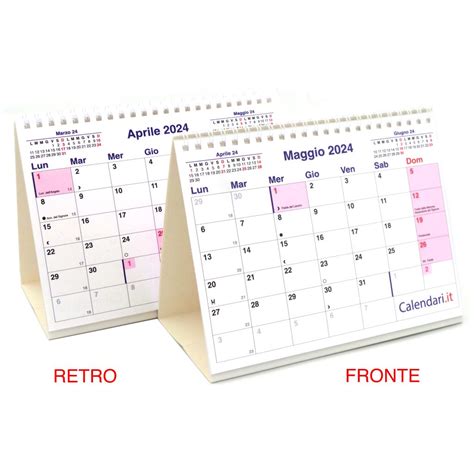 Calendario 2024 Tavolo A Caselle 20x15 Cm Calendariit Calendari