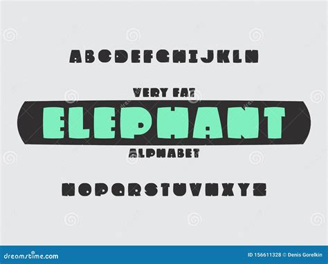 Elephant Font Vector Alphabet Stock Vector Illustration Of Display