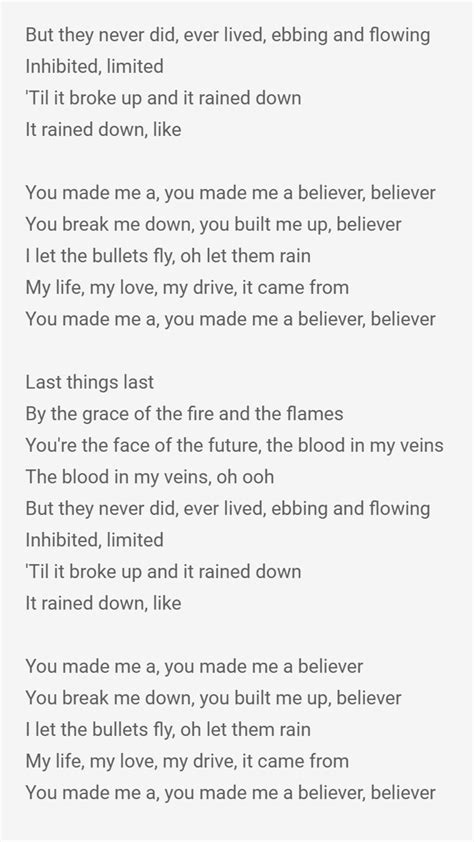 Believer Just Lyrics Imagine Dragons Para Android