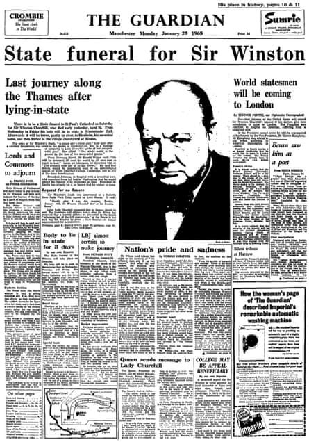 From The Archive The Death Of Winston Churchill Winston Churchill The Guardian