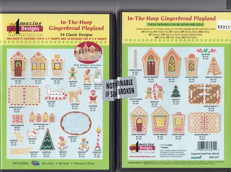 Buy Amazing Designs In The Hoop Gingerbread Playland Machine Embroidery