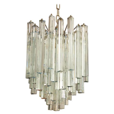 Longsheng 20pcs pink crystal chandelier icicle prisms lamp candelabra replacement parts with octagon beads,diy crystal curtain pendants 38mm 4.4 out of 5 stars 240 $9.99 $ 9. Lead Crystal Triangular Prisms Chandelier Attributed To ...