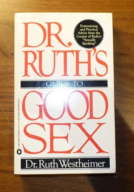 dr ruth s guide to sex by westheimer ruth k 0446305170 16 90 picclick