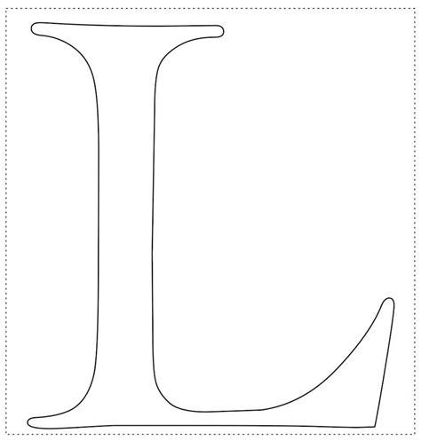 molde letra l para imprimir copiar recortar e aproveitar artesanato passo a passo
