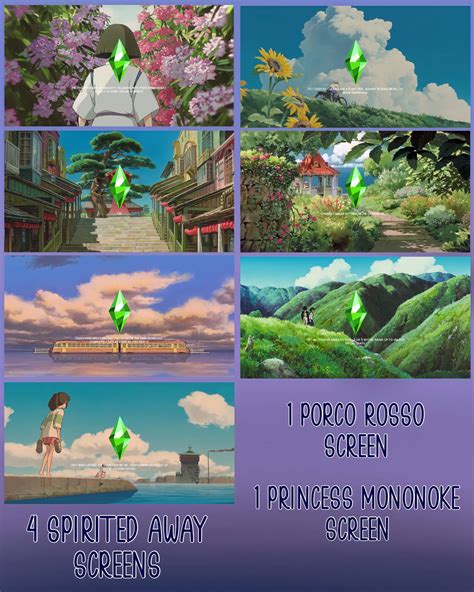 Загрузочные экраны Studio Ghibli Loading Screens By Starrysimsie для